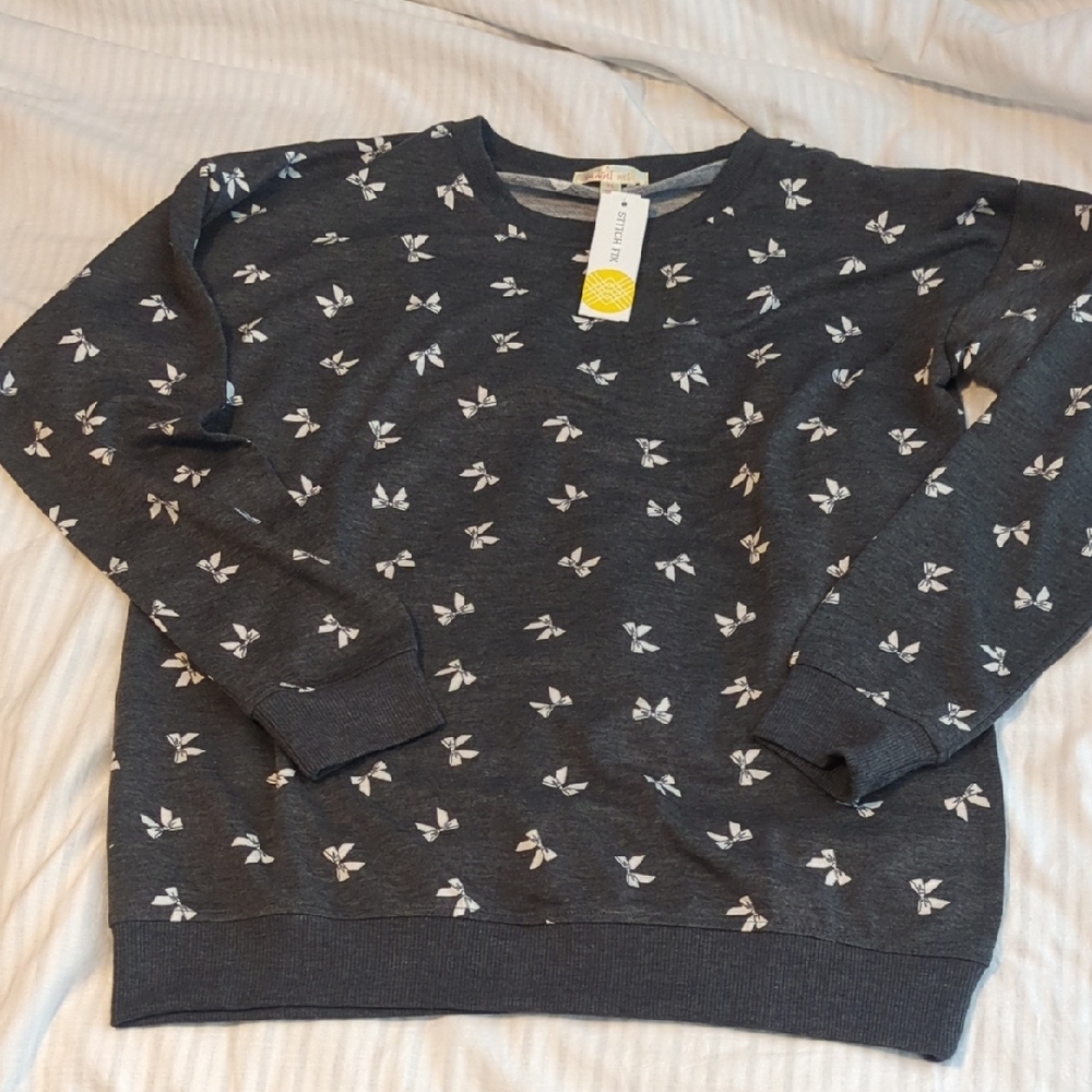 Ainsley French Terry Crew Neck Pullover - Picture 3 of 5